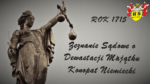 Zeznanie Sądowe o Dewastacji Majątku Konopat Niemiecki 1715