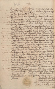 Zeznanie w sprawie zabójstwa młynarza z Wyrwy 1719 roku 2