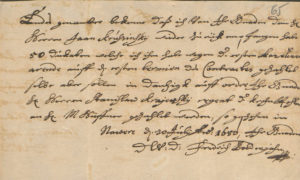 Pokwitowanie zapłaty 50 dukatów(czerwonych złotych) 30 lipca 1680