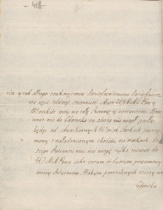 Ponaglenie zapłaty za dzierżawę starostwa Nowskiego 1705 rok