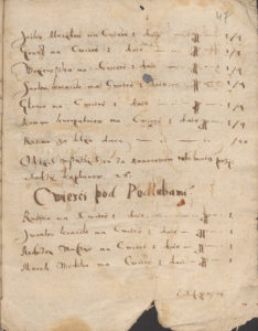 Księga czynszowa majętności Bruchnal 1609 roku