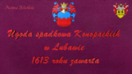 Ugoda spadkowa Konopackich w Lubawie 1613 roku