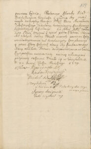 Ugoda w sprawie Inwentarza ze wsi Cygusy 1739 rok