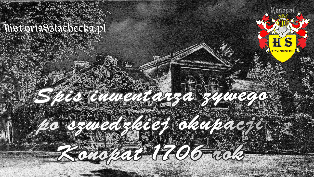 Spis inwentarza żywego po szwedzkiej okupacji Konopat 1706 rok