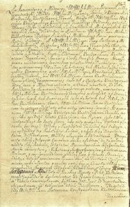 Rozporządzenie majątku Kruszyńskiej wobec dzieci 1739 roku