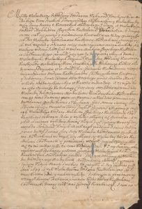 Kontrakt przedmałżeński Kruszyński-Czapski 1699 roku 