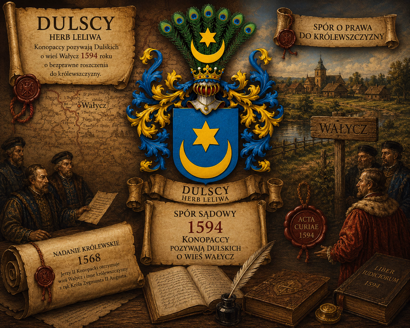 Konopaccy pozywają Dulskich o wieś Wałycz 1594 roku