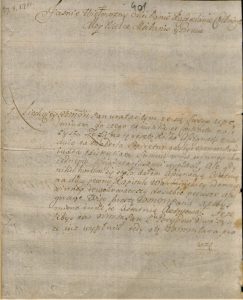 Monit w sprawie zapłaty za Starostwo Nowskie 1701 roku