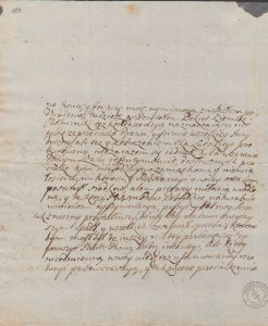 List Antoniego Kruszyńskiego do matki 1742 roku pisany