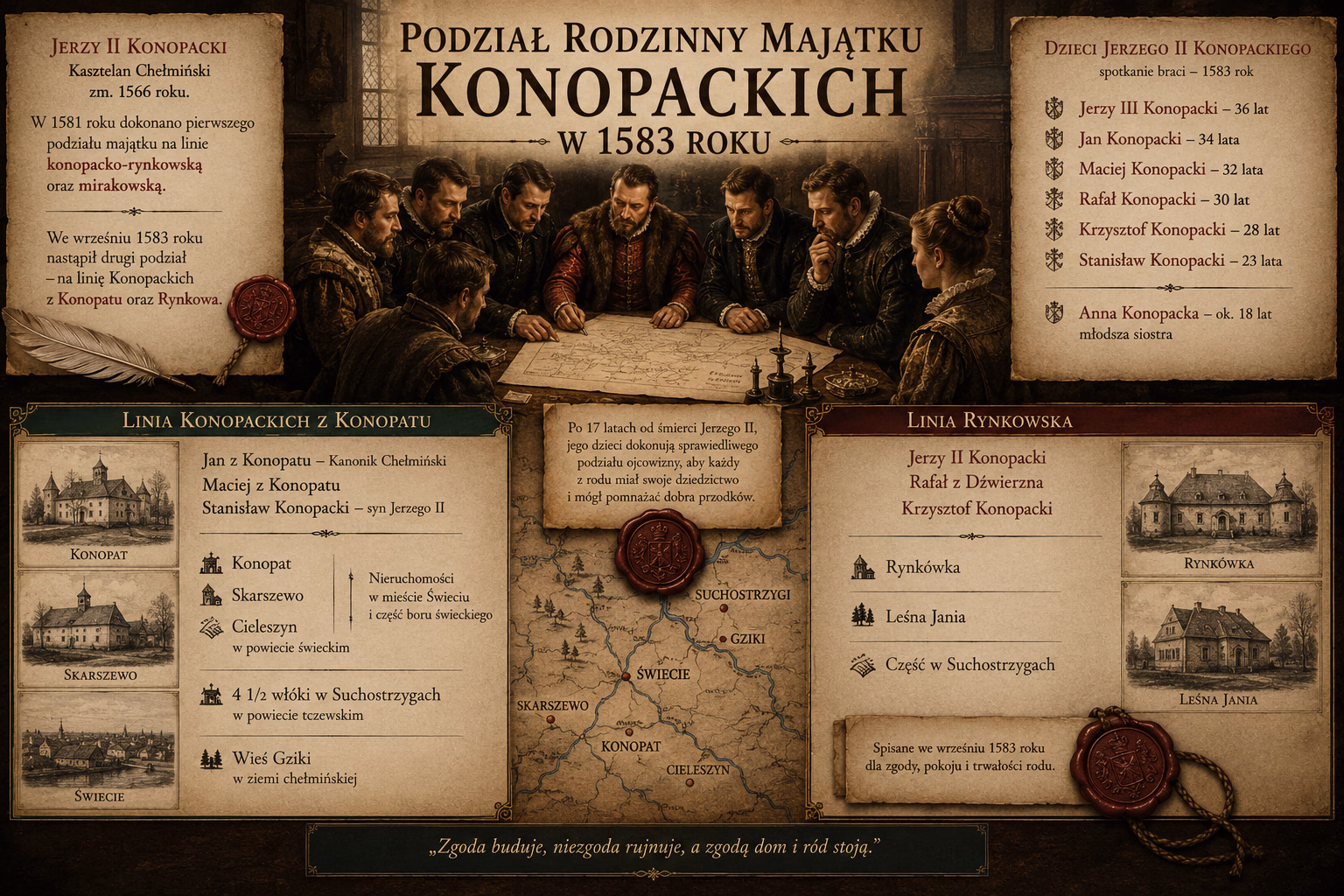 Podział rodzinny majątku Konopackich w 1583 roku
