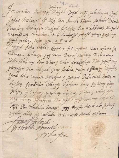 Inwentarz majątku Czaple 1625 roku spisany