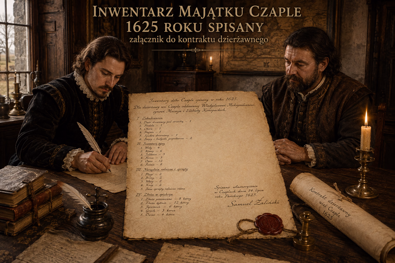 Inwentarz majątku Czaple 1625 roku spisany