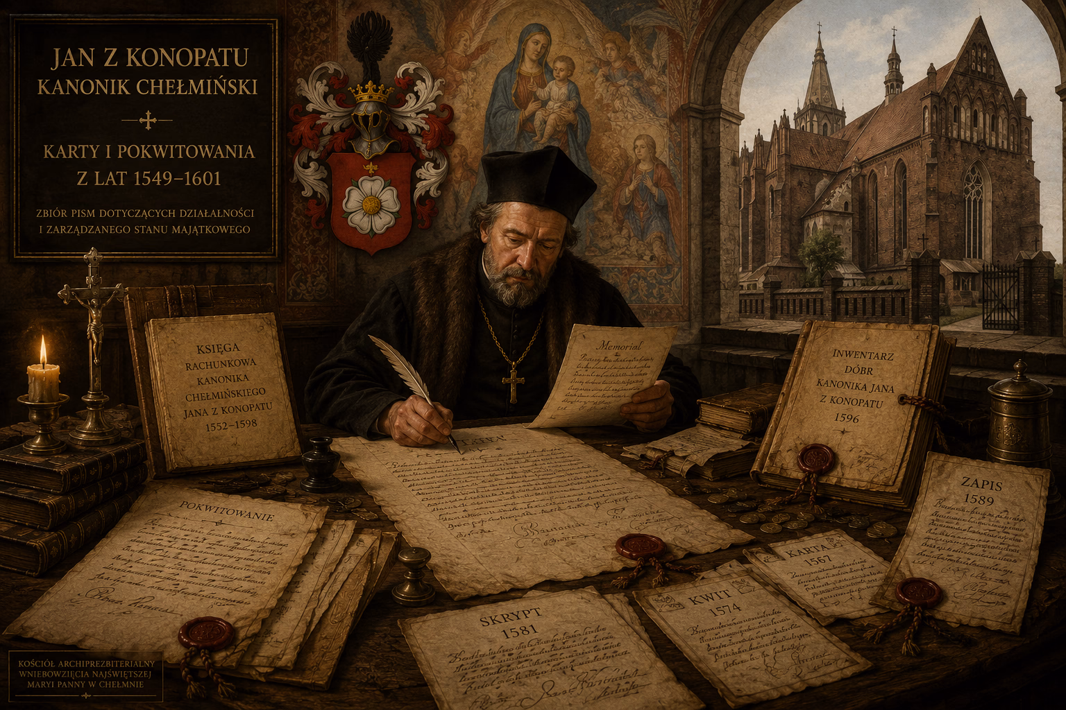 Jan z Konopatu Kanonik Chełmiński karty i pokwitowania