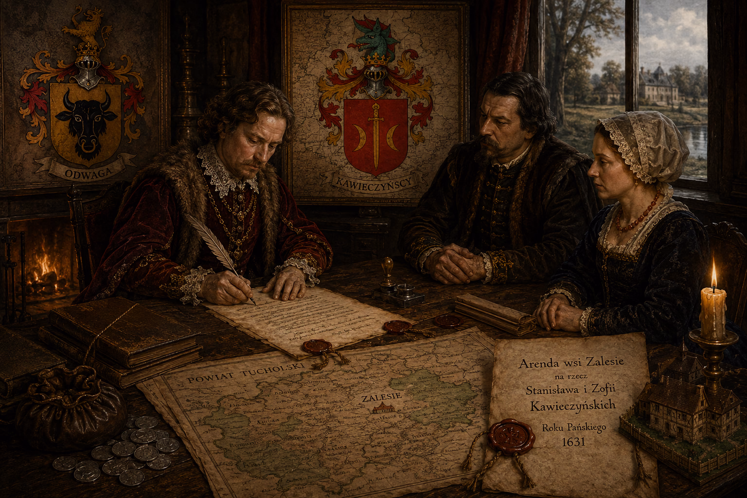 Konopacki wydzierżawia Kawieczyńskim Zalesie 1631 roku