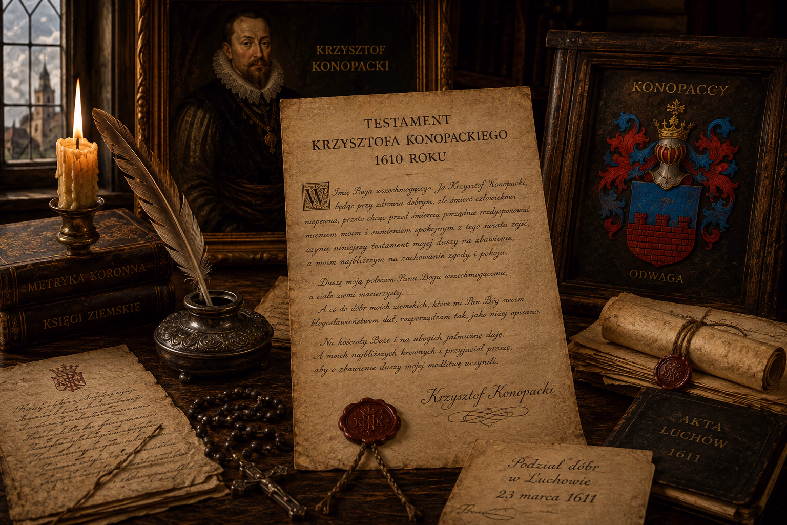 Testament Krzysztofa Konopackiego 1610 roku spisany