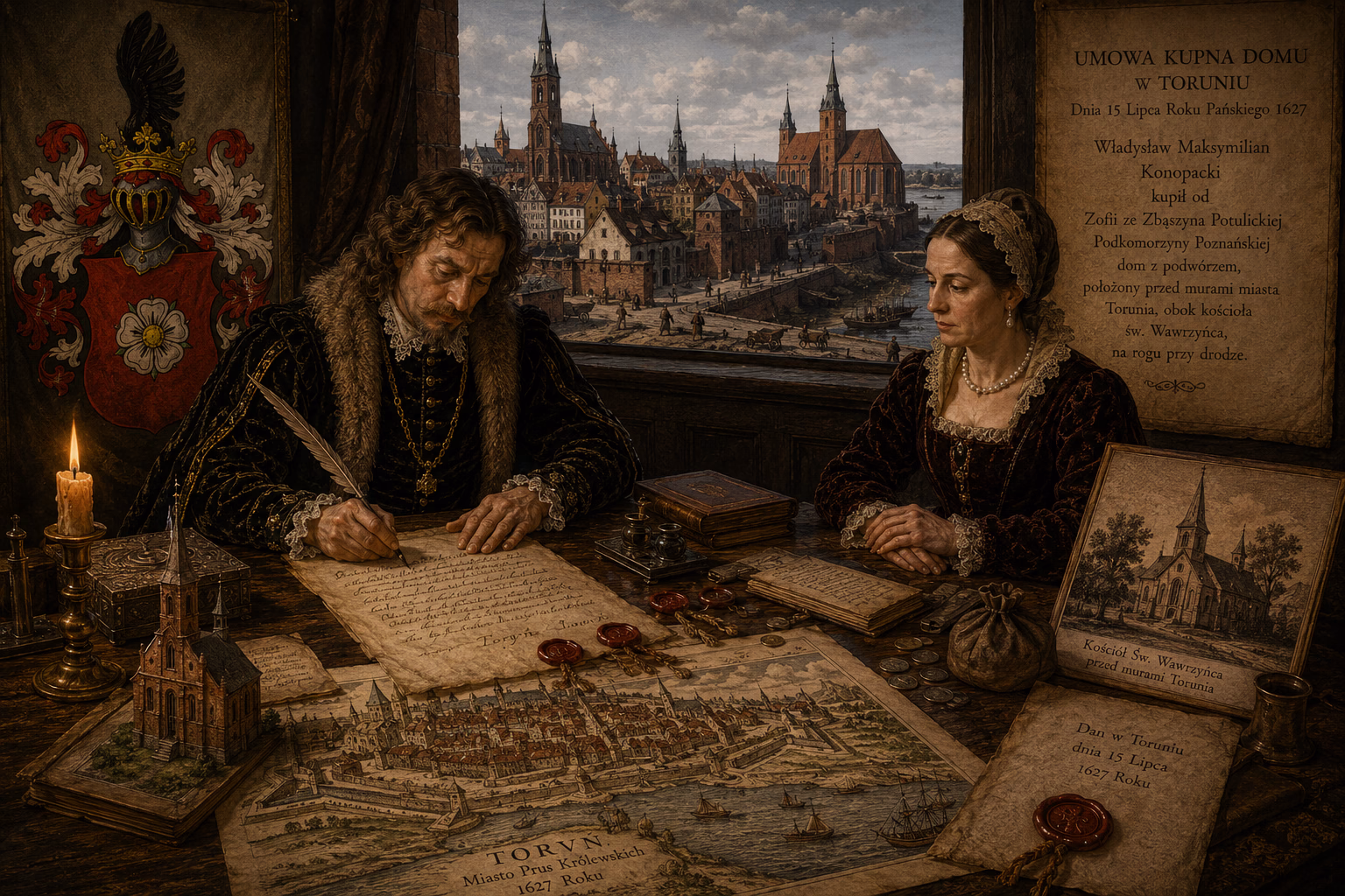 Władysław Maksymilian zakup domu w Toruniu 1627 roku