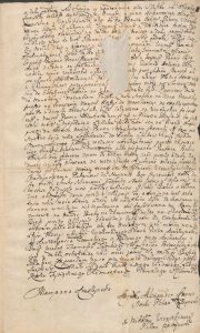 Testament Marianny Kruszyńskiej 1721 roku spisany