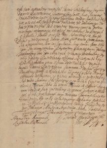 Kontrakt przedślubny Konopackiego z Kruszyńskim 1704 rok