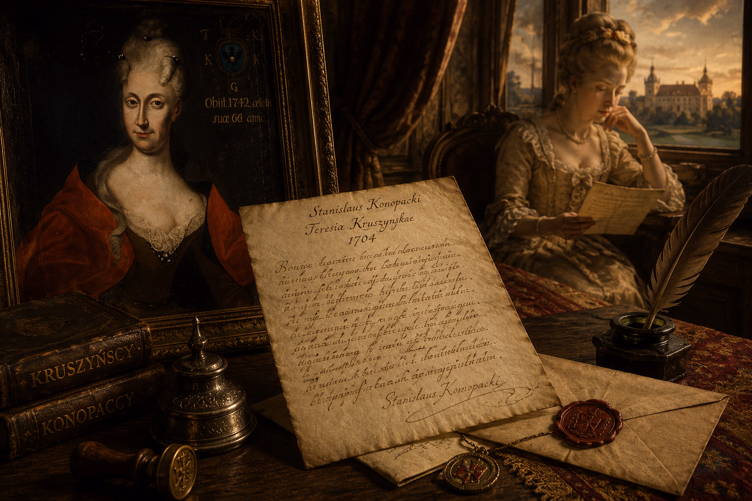 List Stanisława do córki Teresy Kruszyńskiej 1704 roku