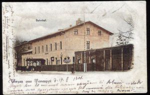 Pierwszy budynek stacji Terespol 1901 rok