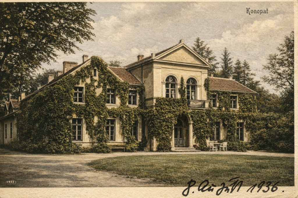 Pałac w Polskim Konopacie stan w 1933 roku