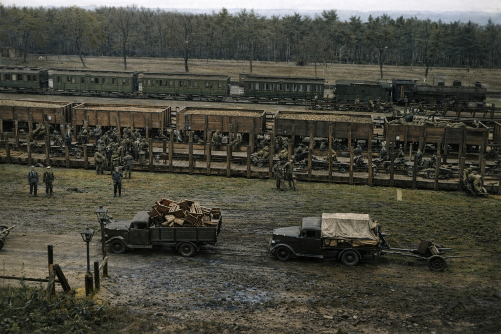 Rampa rozładunkowa we wrześniu 1939 roku od strony zachodniej rozebrana w latach 70' XX w.